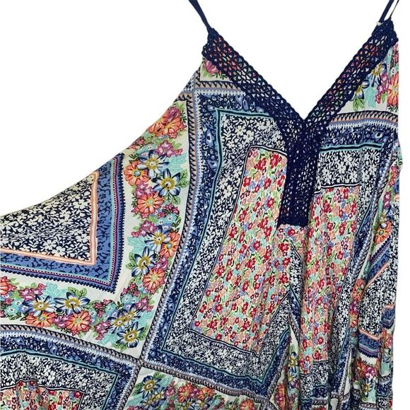 Moon River ANTHROPOLOGIE Floral Handkerchief Asymmetrical Dress - Picture 4 of 9